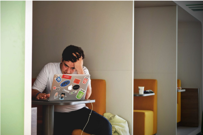 man using a laptop